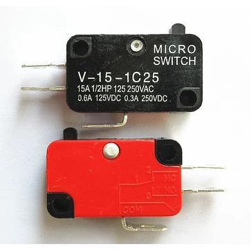 微动开关 V-15-1C25带铆钉 银触点16A250V行程限位点动自复位开关