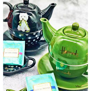 英式茶壶具下午茶Harrods茶杯骨瓷欧式茶包碟西高地陶瓷子母壶套A