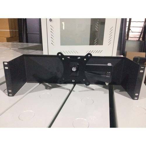 19英寸机柜LCD显示器安装支架 嵌入式工控监视器LED显示器面板