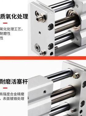 RMT无杆气缸CY1S-10/15/20/25/32/40-100/150 MRU磁偶式滑台导杆
