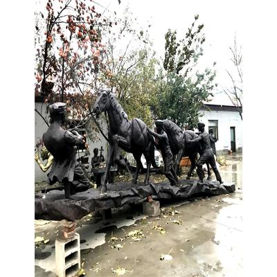 云南茶叶马帮古道文化主题商贩民俗小品铸铜人物雕塑广场公园摆件