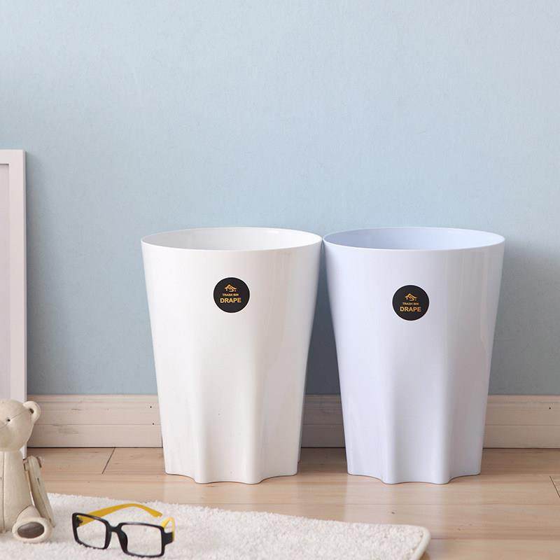 大号无盖垃圾桶时尚创意厨房客厅家用垃圾筒塑料收纳桶北欧圆形