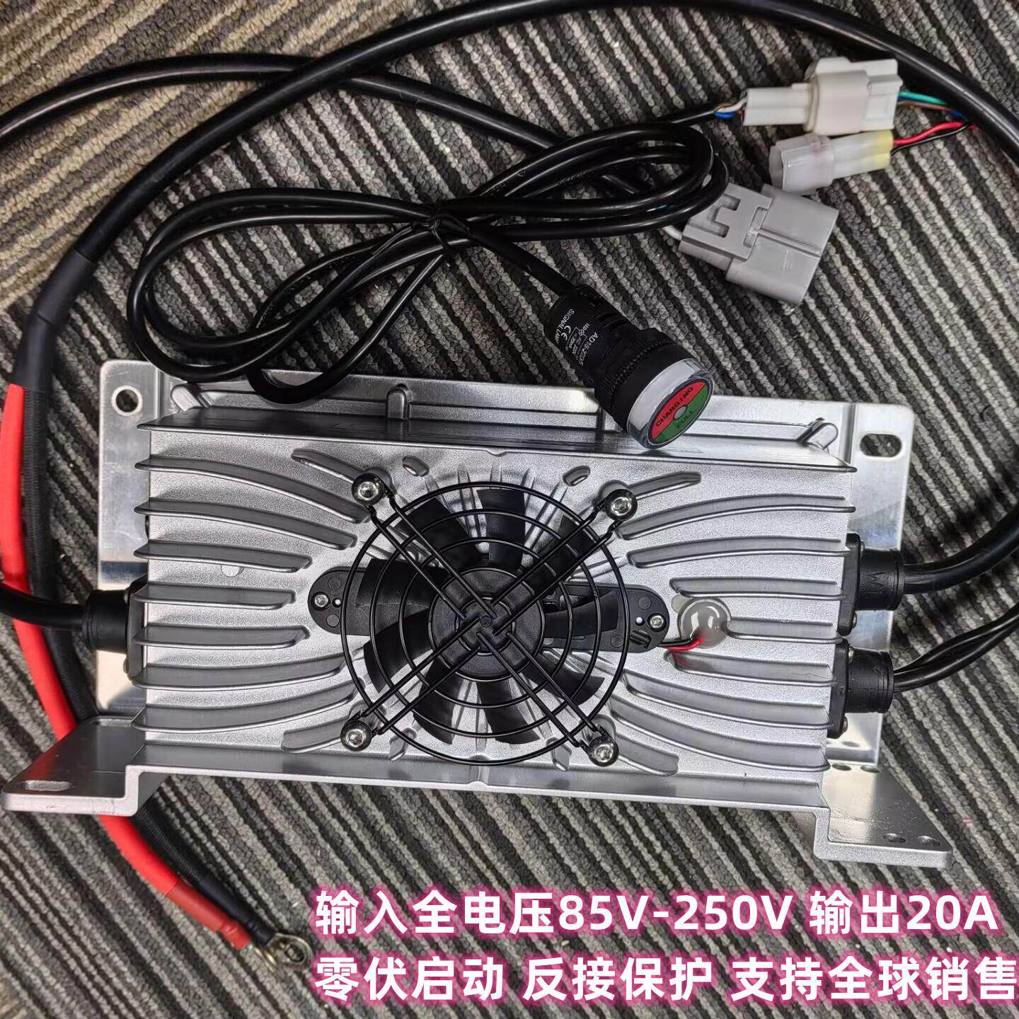 48V25A电动观光车充电器四轮巡逻车洗地机90-264V新能源充电机24V