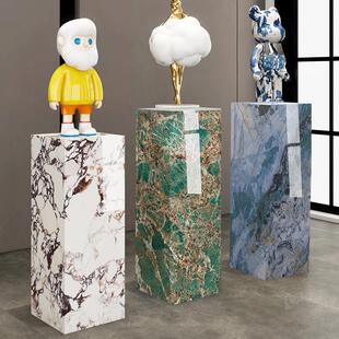 岩板花架子装饰摆饰底座家居玄关柜客厅电视柜旁装饰置物架展示台