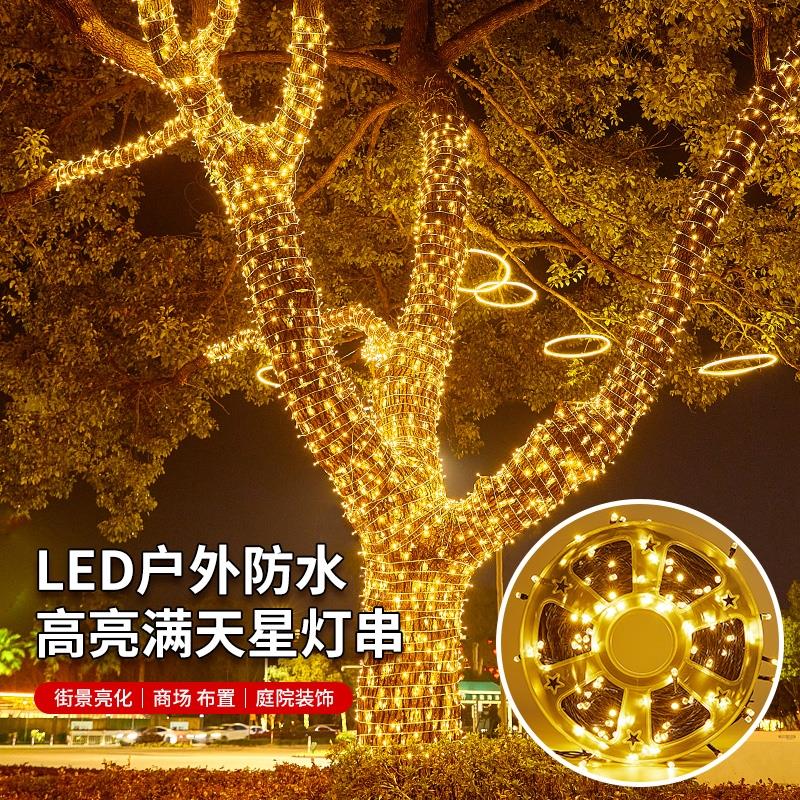 24V低压彩灯满天星LED灯串户外庭院装饰亮化树灯景观灯绕树缠树灯