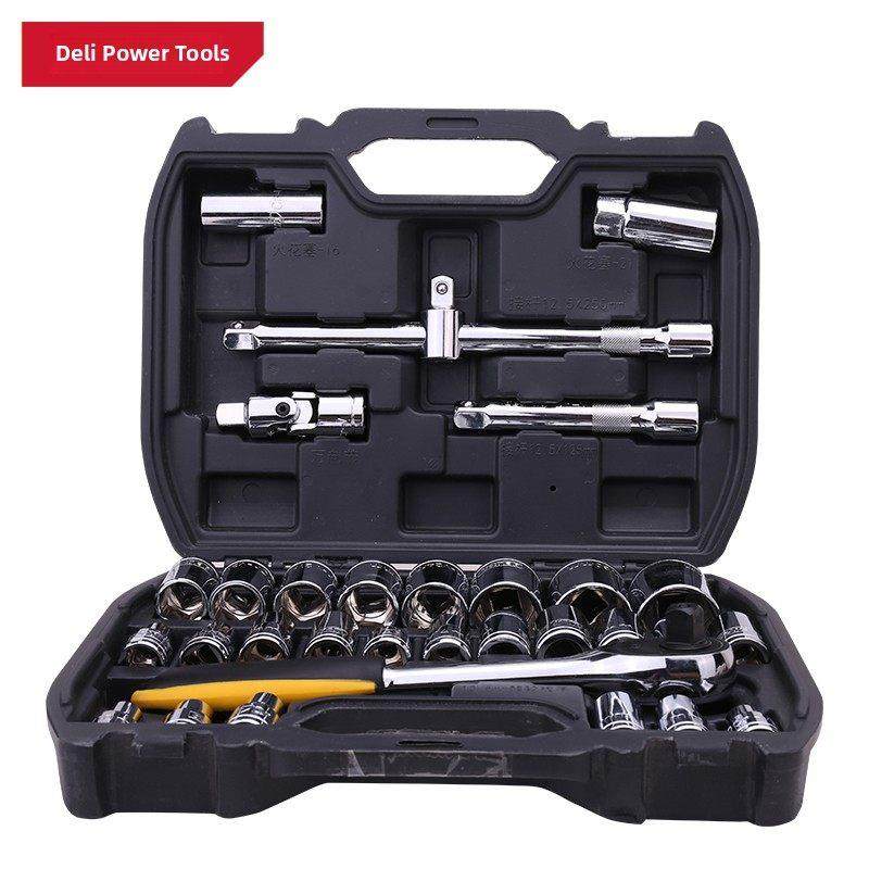 Deli棘轮扳手套筒组合扳手自动修理修理硬件工具套装Dl1032 1046,五金/工具,组合套装,淘宝优惠券,粉丝福利购,淘宝优惠卷