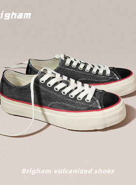 牛仔很忙秋冬复古硫化鞋洗水蓝做旧牛仔布简约休闲低帮板鞋NZ501