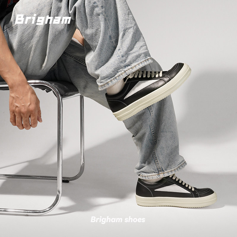 Brigham“小三角“复古英伦风百搭男士休闲潮流板鞋OW320