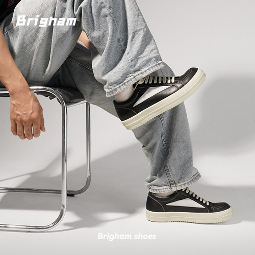 Brigham“小三角“复古英伦风百搭男士休闲潮流板鞋OW320