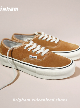 富二代秋冬氛围日系复古硫化鞋低帮水染翻毛皮休闲板鞋vs888