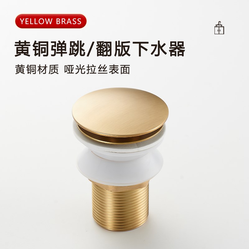 洗脸池按压式带提篮下水器洗漱盆通用防水管餐