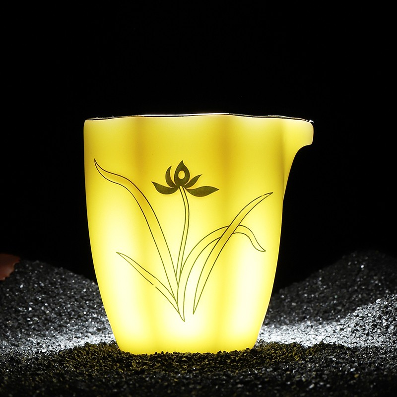 羊脂玉瓷公道杯大号分茶器茶海陶瓷功夫茶具匀茶杯单个公道壶