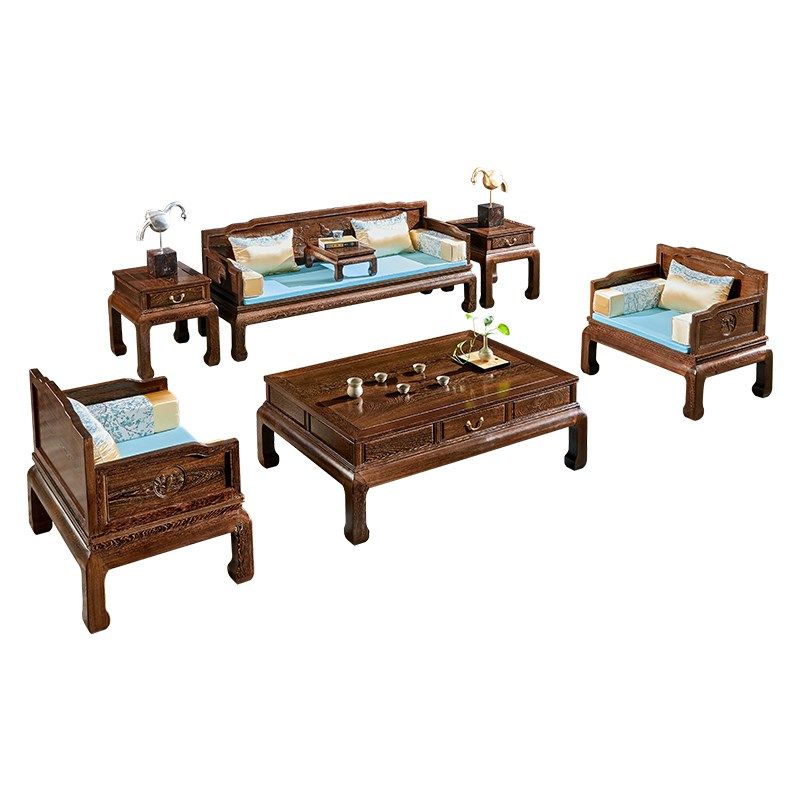 王木匠鸡翅木罗汉床沙发实木中式明古典客厅三人位红木家具