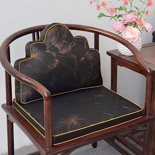 中式靠山枕茶椅垫圈椅坐垫靠垫防滑拆洗定制云朵沙发抱枕靠背垫