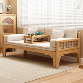 罗汉床全实木新客厅小户型床榻推拉伸缩沙发床两用罗汉床