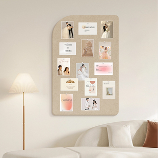 照片墙背景板软木墙板留言板记事板卧室墙面装饰毛毡板背景墙愿景