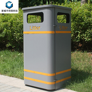 不锈钢垃圾桶步行街果皮箱商场广场公园学校垃圾回收箱城市家具