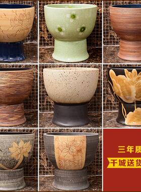 一体拖布池陶瓷拖把池家用阳台卫生间墩布池艺术洗拖把盆小拖帕池