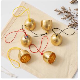 元旦节新年挂件黄铜迷你小铃铛配件DIY手工材料金属风铃灯笼配饰