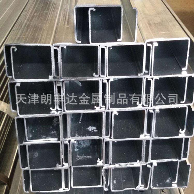 型钢结构檩条用弯Q235屋 面冲孔C钢天津国标可切割冷镀锌C型钢