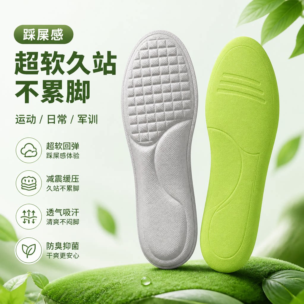 鞋垫男士吸汗防臭透气女艾草除臭