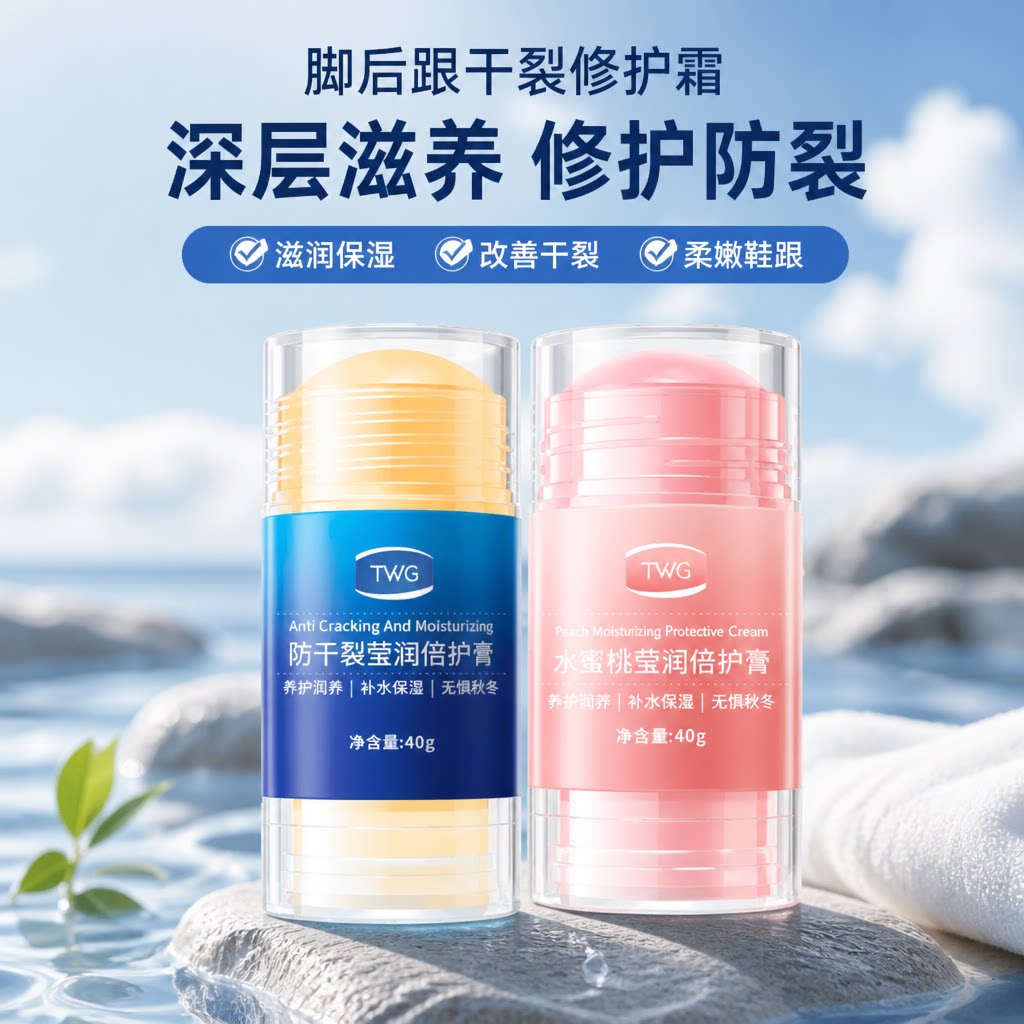 脚后跟干裂防裂膏补水保湿修护滋润脚润养霜软化角质神器