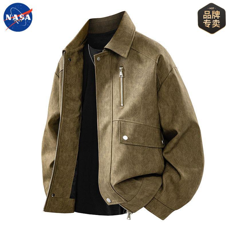 NASA复古皮衣外套男士夹克