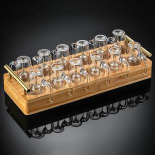 家用小号一口杯中国风酒具水晶玻璃分酒器酒壶酒盅 创意白酒杯套装