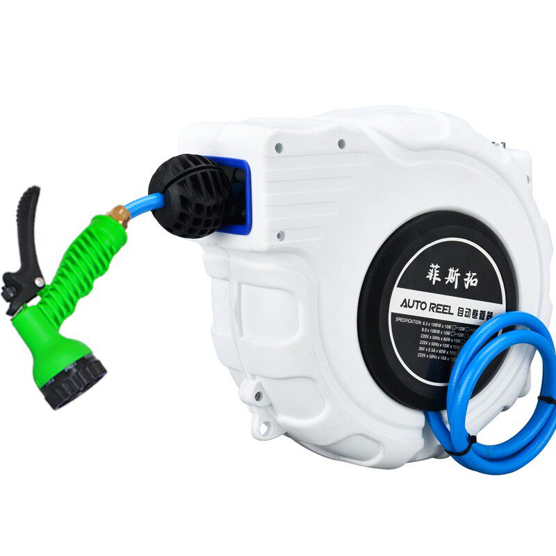 自动伸缩回收卷管器浇花软水管收纳架绕管车家用洗车水枪喷头水鼓