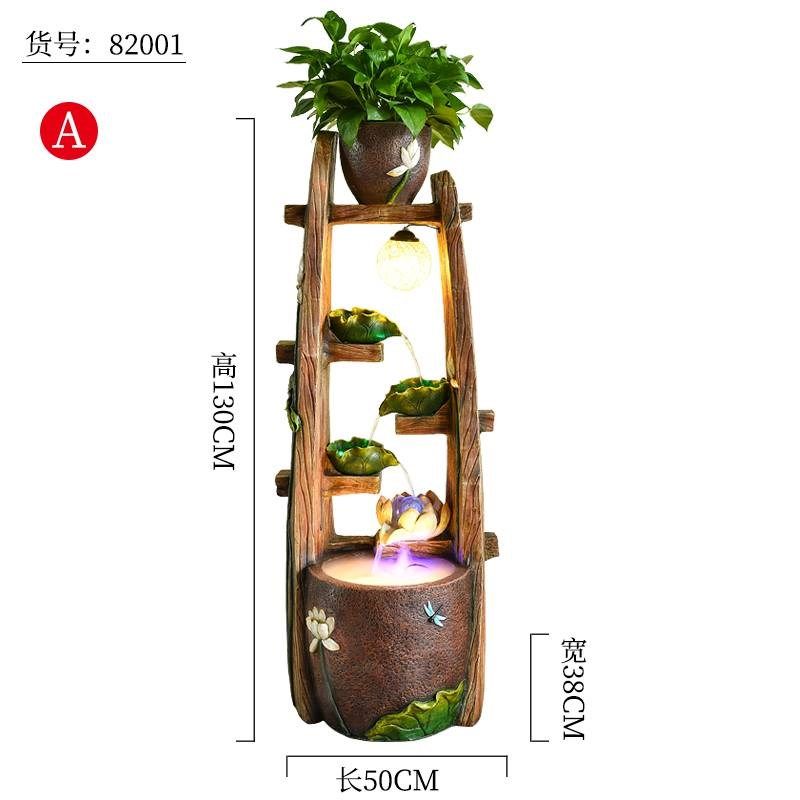 流水喷泉假山轻奢欧式鱼缸加湿器开业客厅办公室摆件落地装饰水景