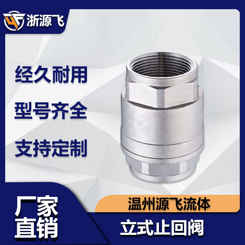 201/304不锈钢立式止回阀内螺纹丝扣逆止单向阀水管家用H12W-16P