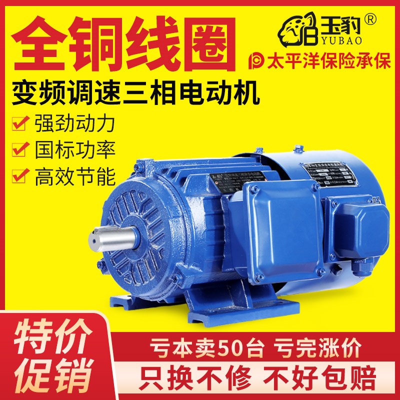 YVF变频调速电动机 0.75/1.1/1.5/2.2/3/4/5.5/7.5KW全铜380V三相