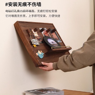 实木黑胡桃遮挡挂画免打孔画电箱箱装 电闸墙上 饰复古装 饰新中式
