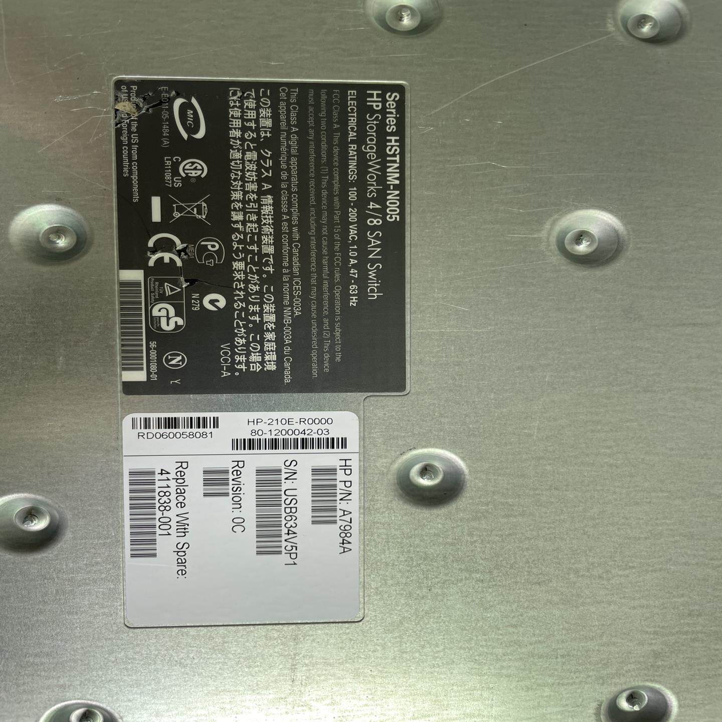 光纤交换机 HP HSTNM-N005 PN：A7984A~询价