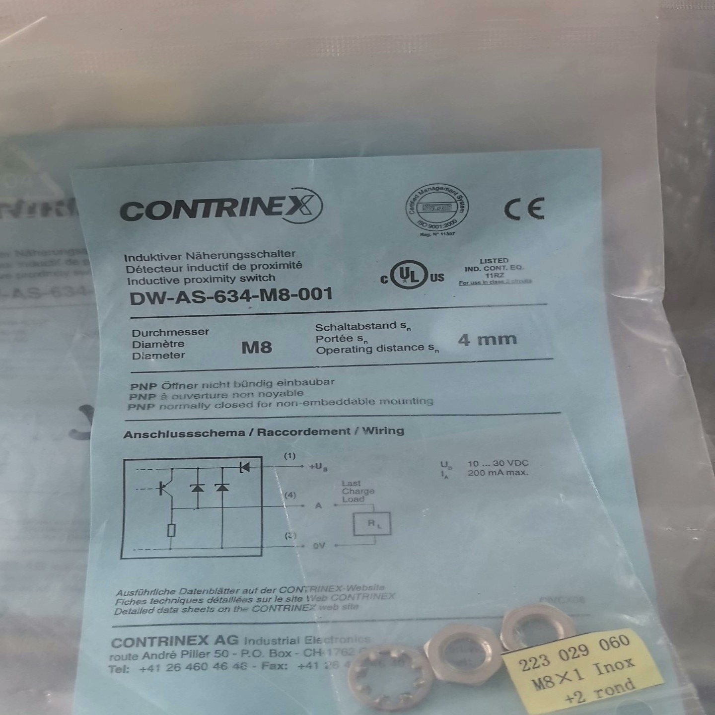 科瑞接近开关DW-AS-634-M8-001~询价