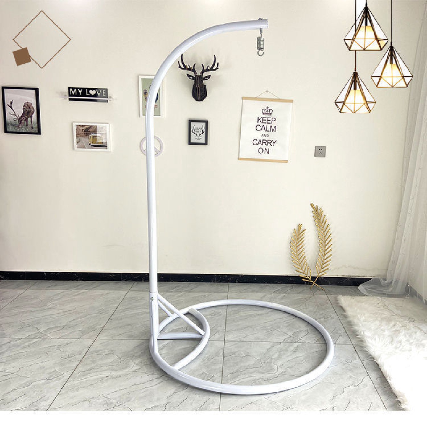 吊篮支架秋千底座婴儿摇篮吊杆ins流苏吊篮家用鸟巢吊床通用姗婷