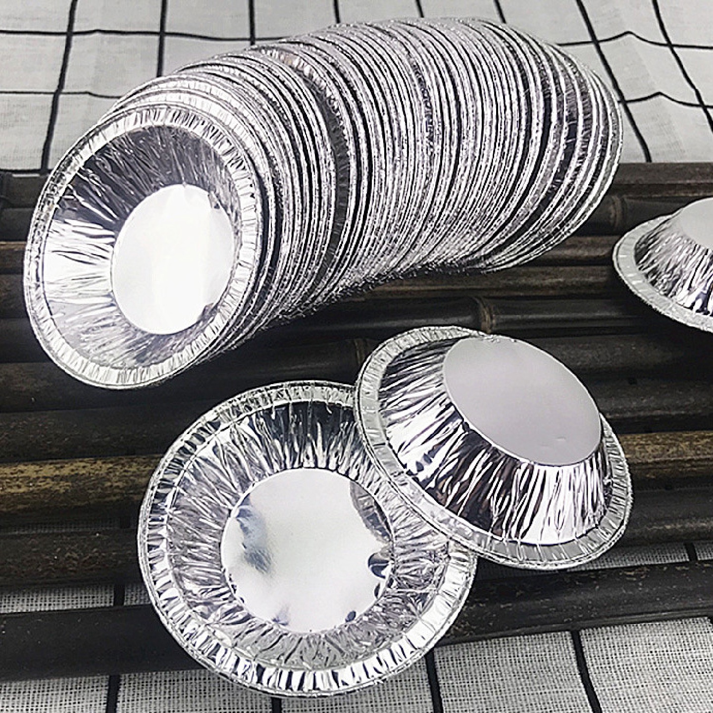 直销铝箔蛋挞底托蛋挞模具蒸虾饺托汤包托蛋挞皮甜品