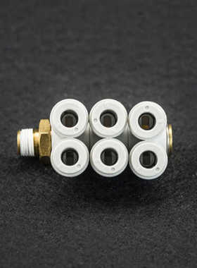 白色气动接头 6气孔口6出螺纹弯头KQ2ZT 4-01 6-02 8-03 04 sm