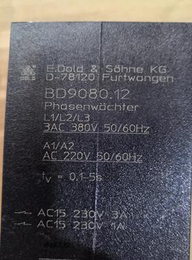 售前询价进口DOLD 多德 BD908012 3AC380V UH AC230V D-78120 现