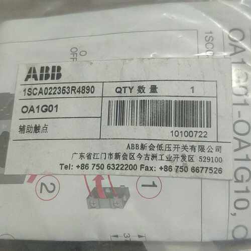 OA1G01  10100722  双电源辅助触点，~询价