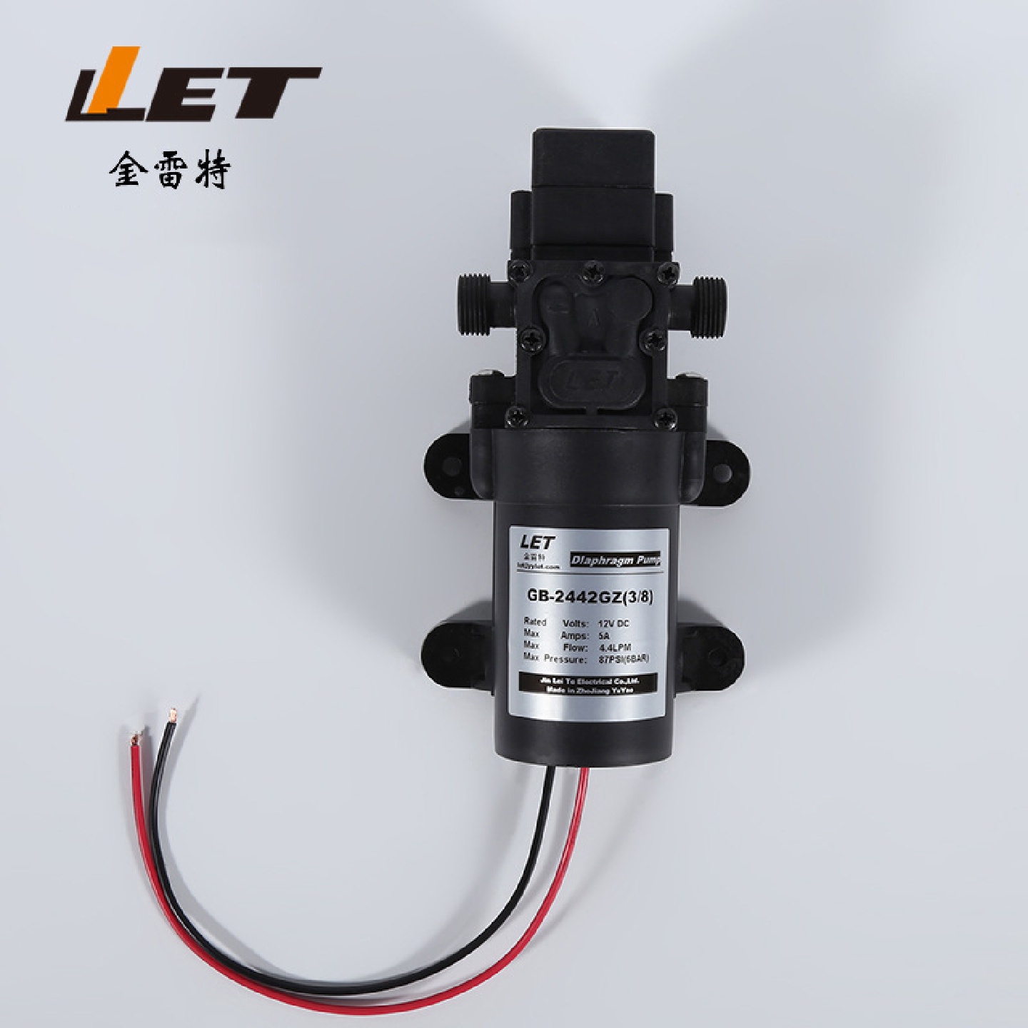 GB-2442GZ(3/8)24V家用增压净水器微型隔膜塑料高压自吸水泵