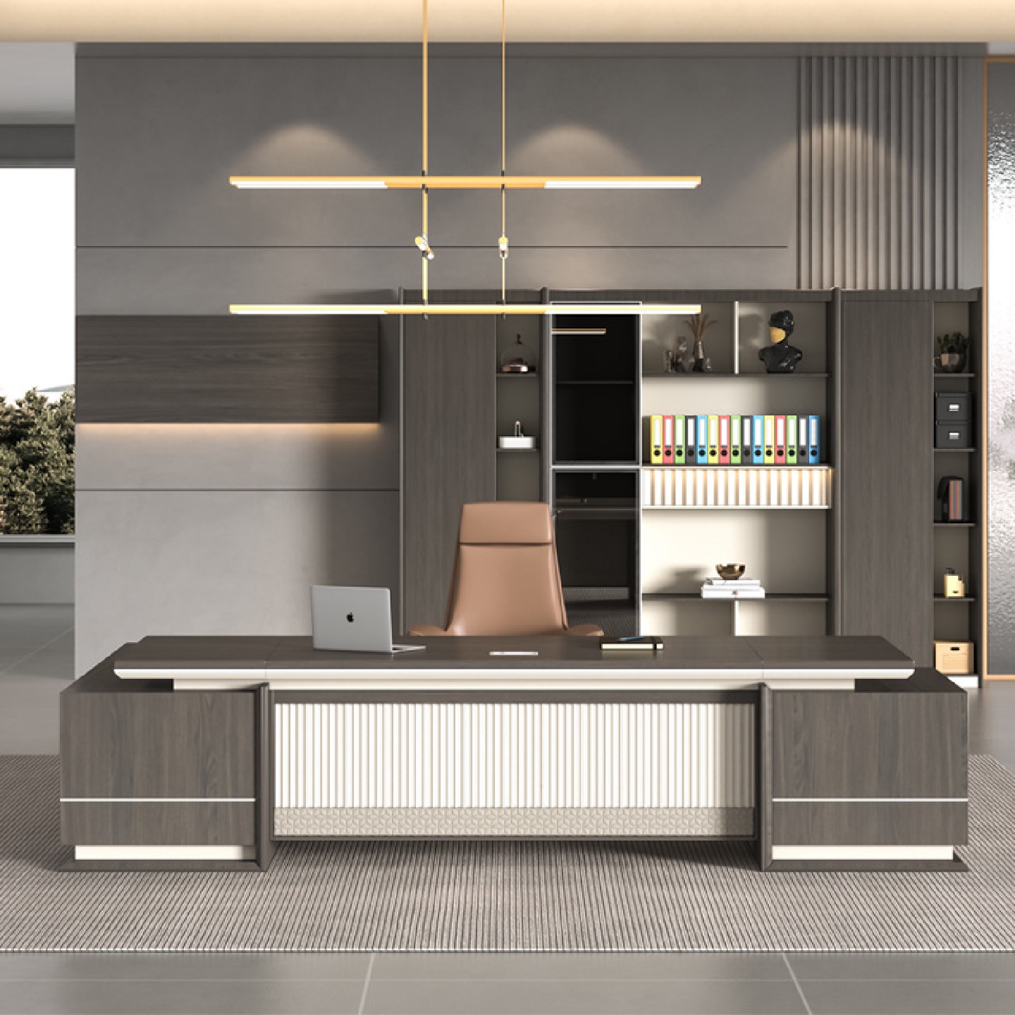 板桌办公桌简约现代办公室总裁桌大班台总经理主管办公桌椅组合