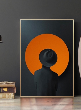 MR先生现代简约时尚创意人物装饰画酒店设计师样板房壁画办公室挂