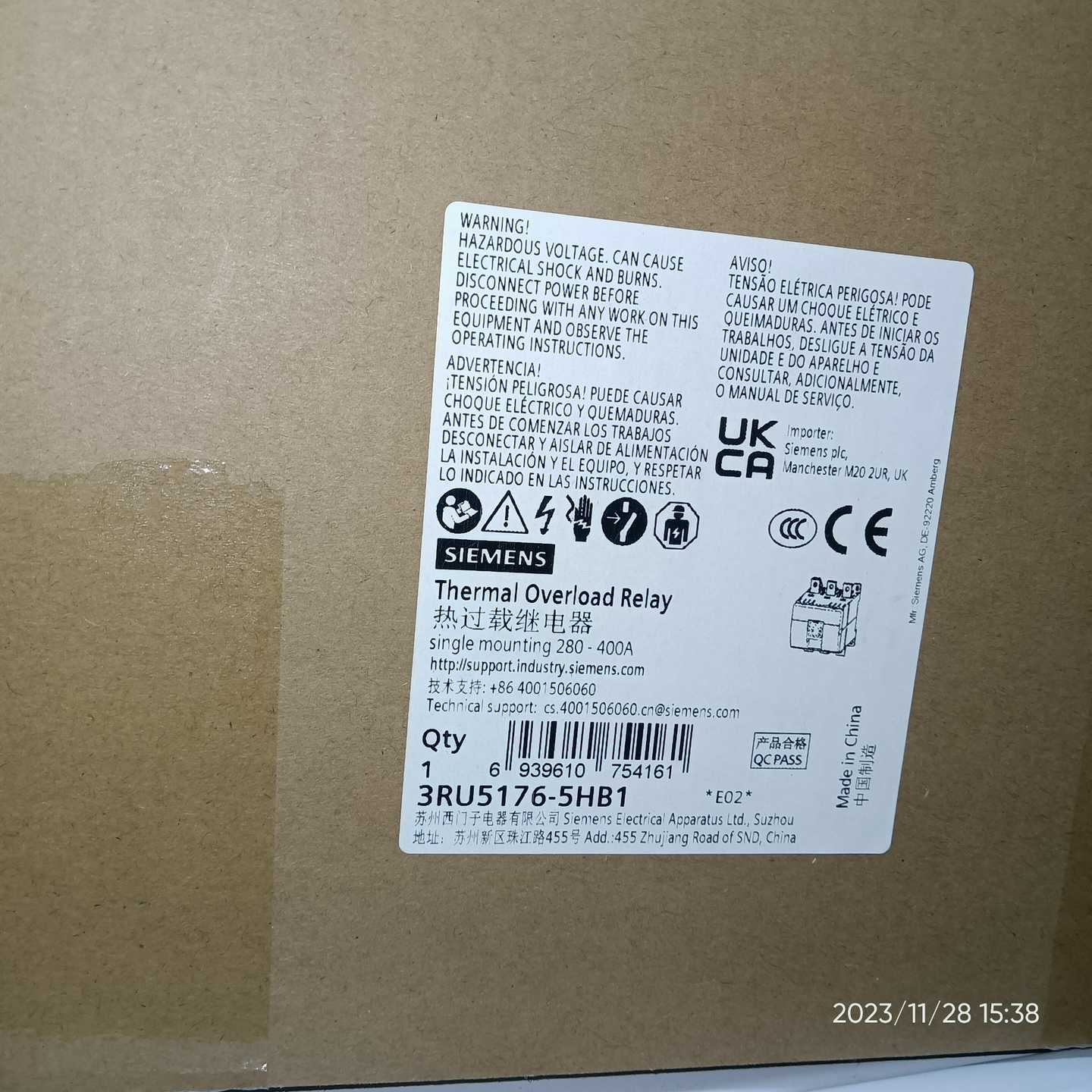 3RU5176-5HB1热过载继电器询价