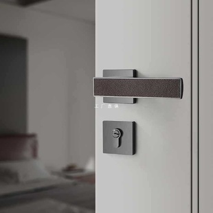 贝雷欧门锁轻奢室内卧室门锁极简磁吸静音实木门锁家用通用型