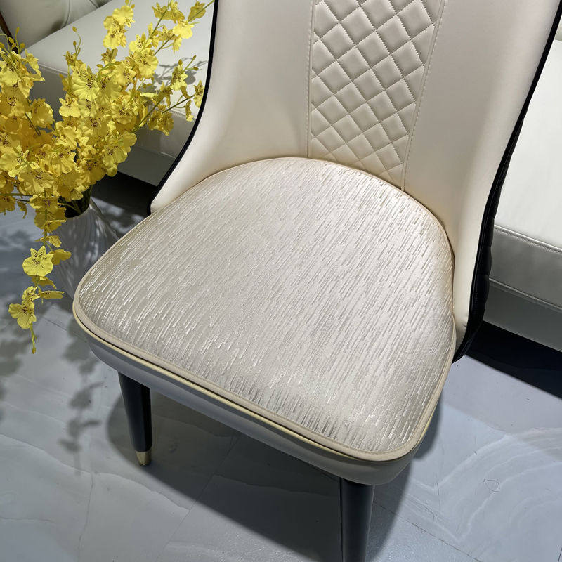 轻奢餐桌凳椅子坐垫家用四季防滑马蹄形现代北欧弧形薄款垫子