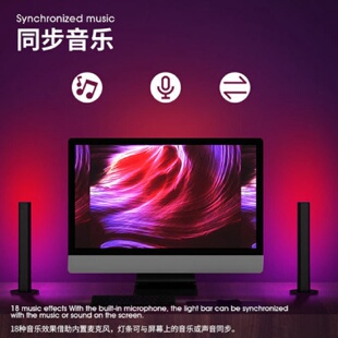 流光溢彩桌面幻彩电视背景游戏氛围声控音乐气氛灯电脑装 新品 饰灯