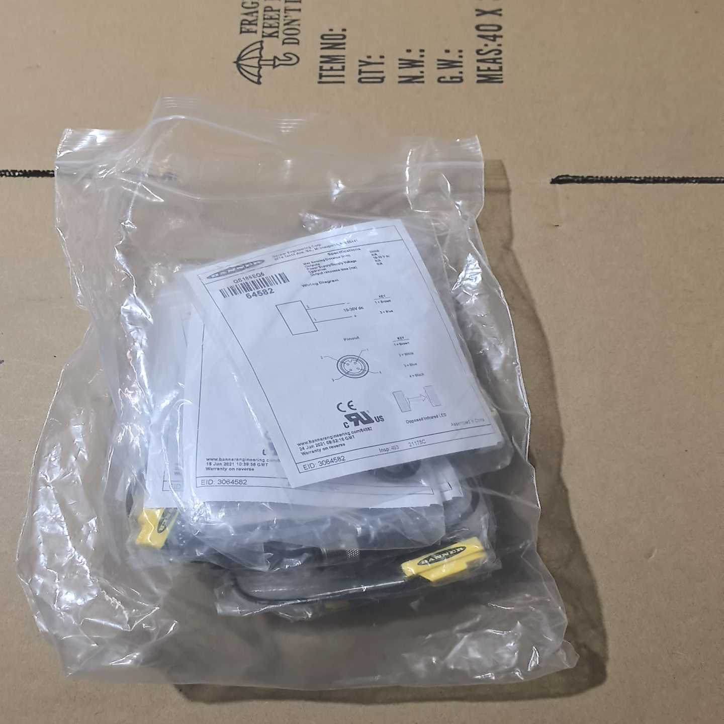 BANNER邦纳QS186EQ5对射光电开关传感器发询价