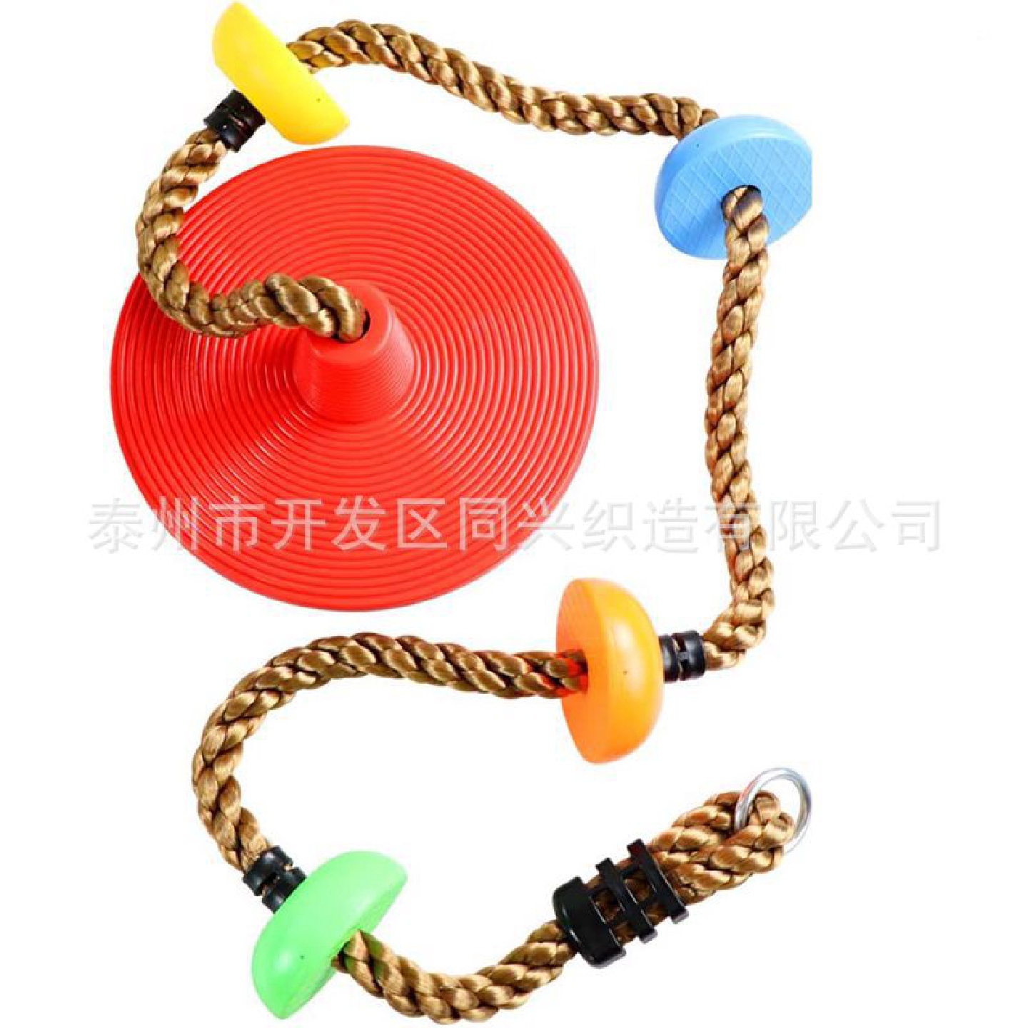儿童大小圆盘爬绳秋千户外健身娱乐走扁带搭配忍者训练爬绳圆盘