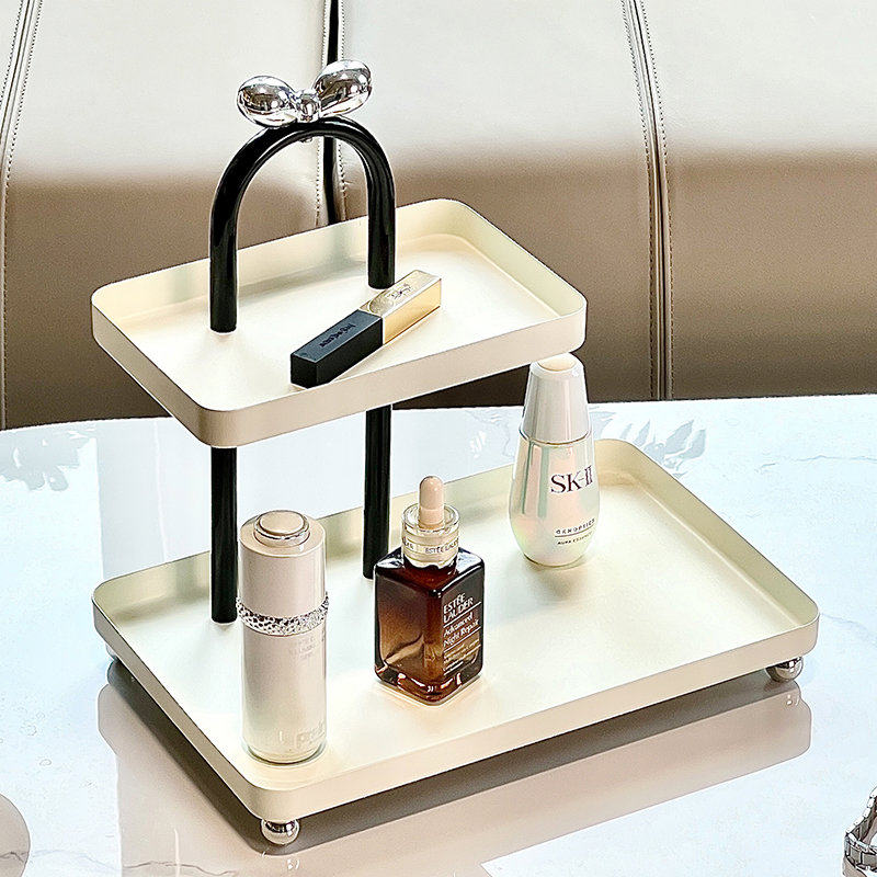 尊慕斯双层收纳架客厅卫生间玄关台面化妆香水首饰桌面置物